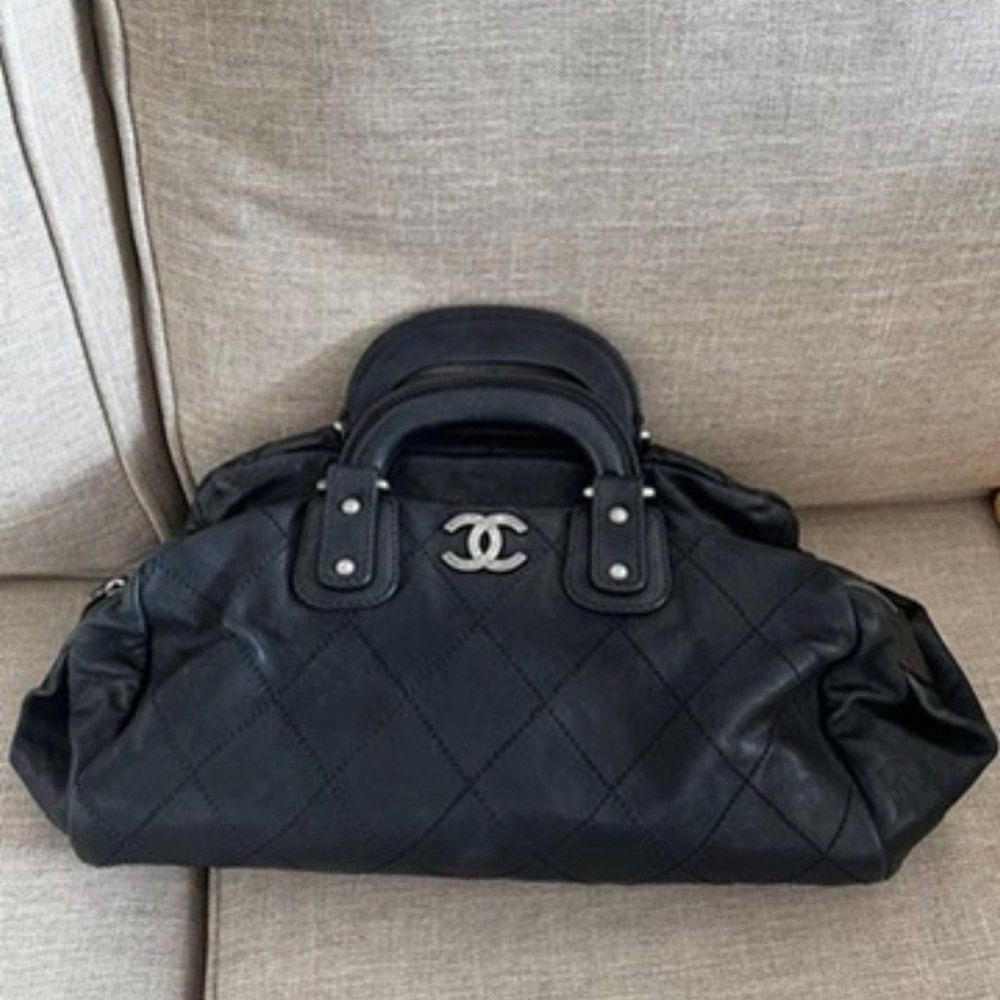 Chanel Black Quilted Satchel
